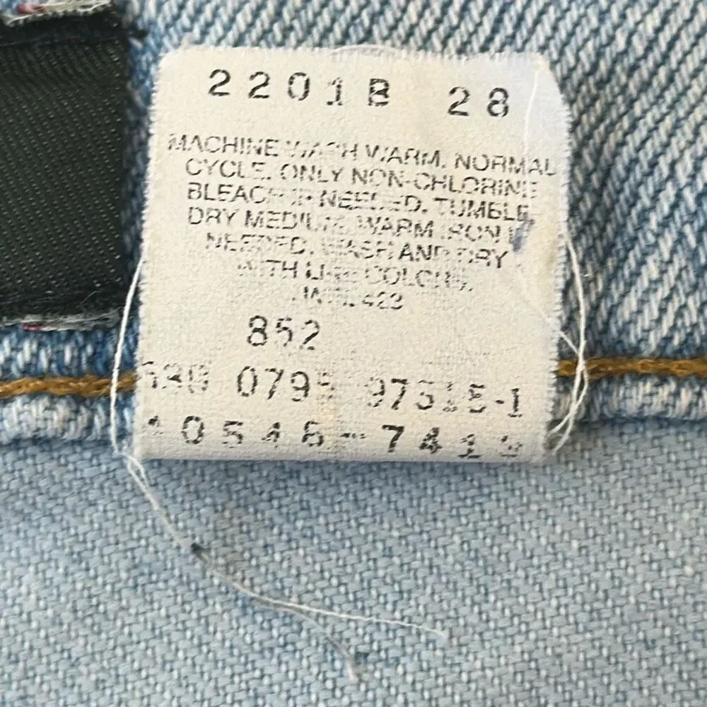 VTG Levis Jeans Mens 42x32 Blue 540 Flex Made In USA Brown Tab Western 90s Denim
